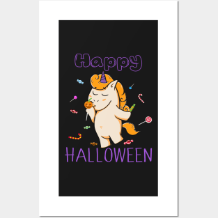 UNICORN Halloween party Posters and Art